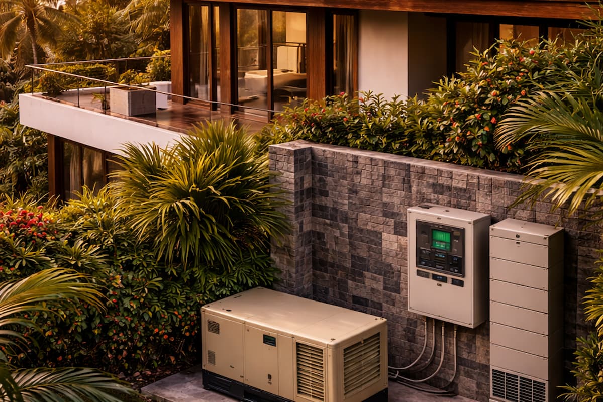 Generator in a villa in Khanom